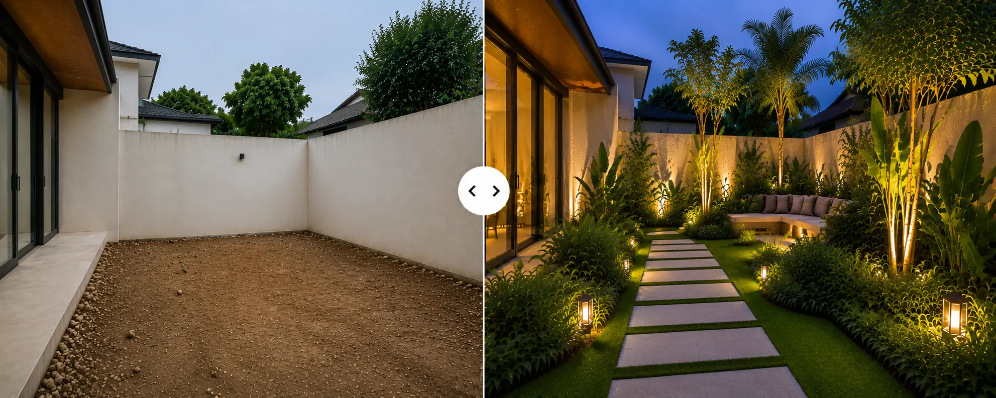 gambar before dan after halaman belakang rumah