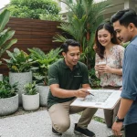 Tim profesional kami saat mengerjakan jasa pembuatan taman Jabodetabek