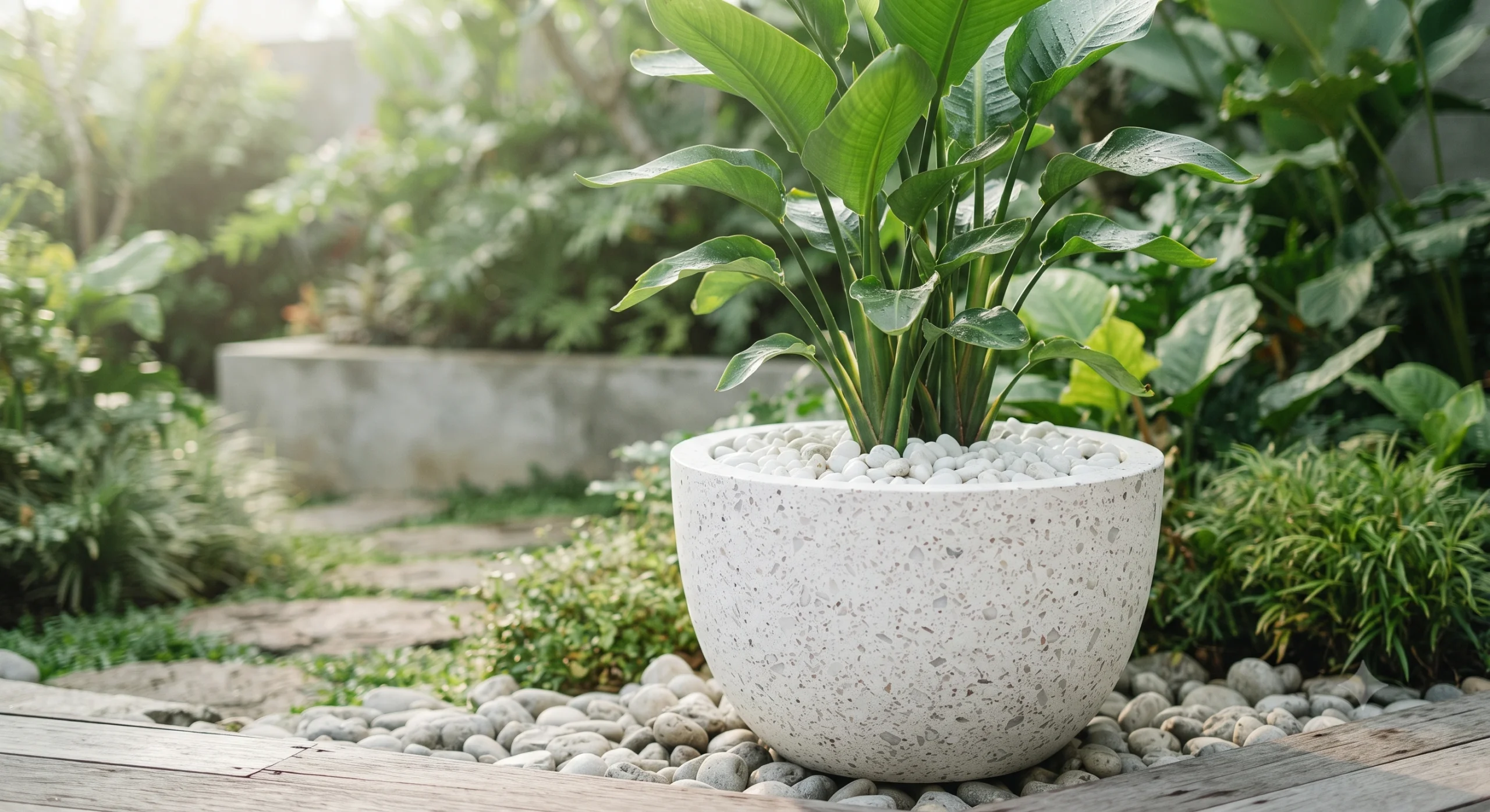 jasa landscape taman estetik gambar tanaman dalam pot teraso
